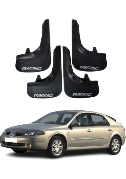 Renault Laguna 2 Uyumlu Racing Yazılı 4'lü Tozluk Çamurluk Paçalık Modifiye