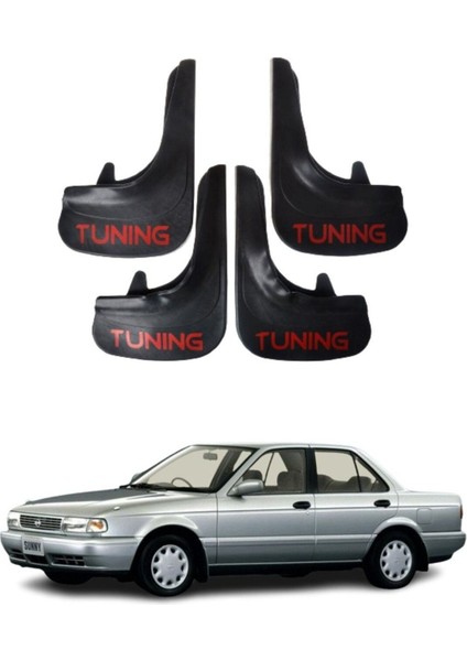 Nissan Sunny Uyumlu Tuning Yazılı 4'lü Tozluk Çamurluk Paçalık Modifiye