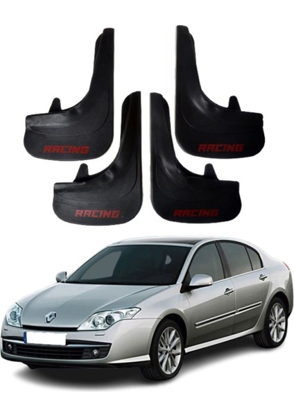 Renault Laguna 3 Uyumlu Racing Yazılı 4'lü Tozluk Çamurluk Paçalık Modifiye
