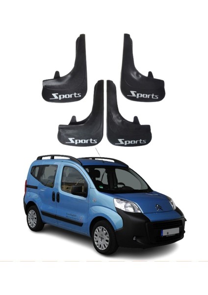 Citroen Nemo Uyumlu Sports Yazılı 4'lü Tozluk Çamurluk Paçalık Modifiye