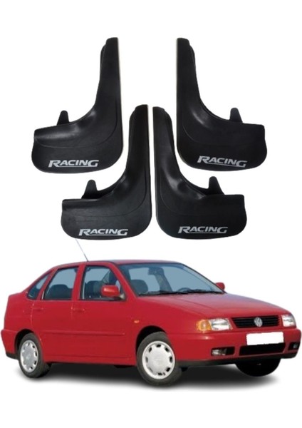 Volkswagen Polo Sd 1996-2001 Uyumlu Racing Yazılı 4'lü Tozluk Çamurluk Paçalık Modifiye