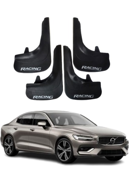 Volvo S 60 Uyumlu Racing Yazılı 4'lü Tozluk Çamurluk Paçalık Modifiye