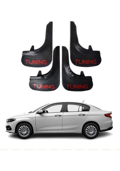 Fiat Egea Sd Tüm Kasalara Uyumlu Tuning Yazılı 4'lü Tozluk Çamurluk Paçalık Modifiye