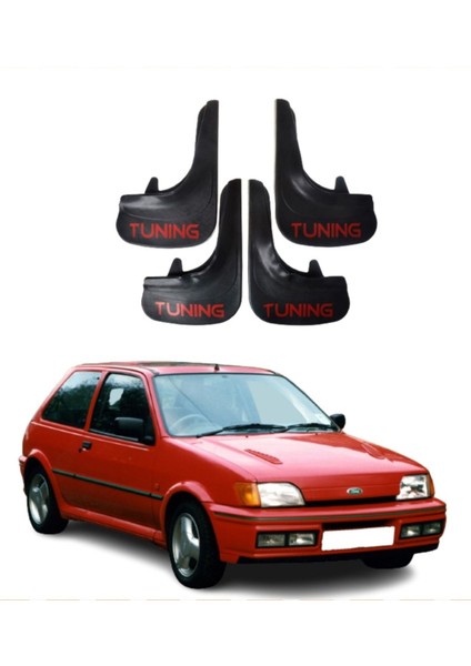 Ford Fiesta 2990-2002 Uyumlu Tuning Yazılı 4'lü Tozluk Çamurluk Paçalık Modifiye