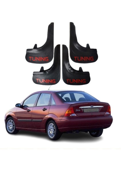 Ford Focus 1 Sd 1998-2004 Uyumlu Tuning Yazılı 4'lü Tozluk Çamurluk Paçalık Modifiye