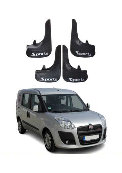 Fiat Doblo 2000-2010 Uyumlu Sports Yazılı 4'lü Tozluk Çamurluk Paçalık Modifiye