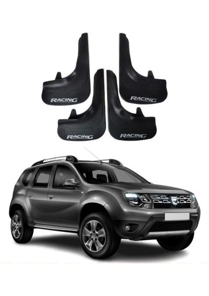 Dacia Duster 2010-2017 Uyumlu Racing Yazılı 4'lü Tozluk Çamurluk Paçalık Modifiye