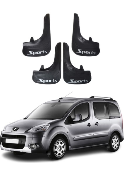 Peugeot Partner Uyumlu Sports Yazılı 4'lü Tozluk Çamurluk Paçalık Modifiye