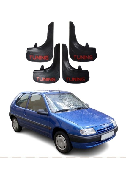 Citroen Saxo Uyumlu Tuning Yazılı 4'lü Tozluk Çamurluk Paçalık Modifiye