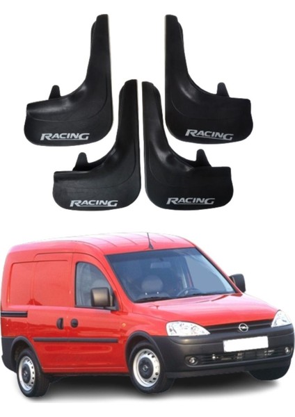 Opel Combo 2001-2012 Uyumlu Racing Yazılı 4'lü Tozluk Çamurluk Paçalık Modifiye