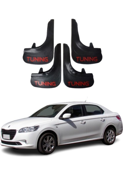 Peugeot 301 Uyumlu Tuning Yazılı 4'lü Tozluk Çamurluk Paçalık Modifiye
