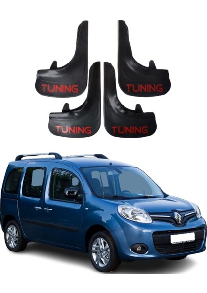 Renault Kangoo Uyumlu Tuning Yazılı 4'lü Tozluk Çamurluk Paçalık Modifiye