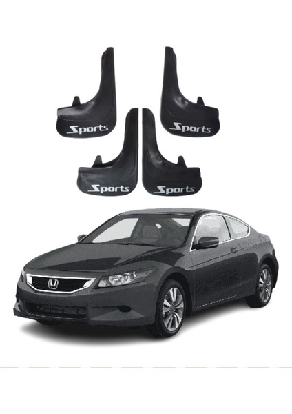 Honda Accord 2008-2012 Uyumlu Sports Yazılı 4'lü Tozluk Çamurluk Paçalık Modifiye
