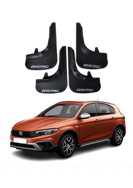Fiat Egea Cross Tüm Kasalara Uyumlu Racing Yazılı 4'lü Tozluk Çamurluk Paçalık Modifiye