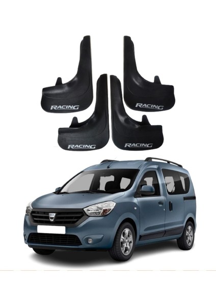 Dacia Dokker Tüm Kasalara Uyumlu Racing Yazılı 4'lü Tozluk Çamurluk Paçalık Modifiye