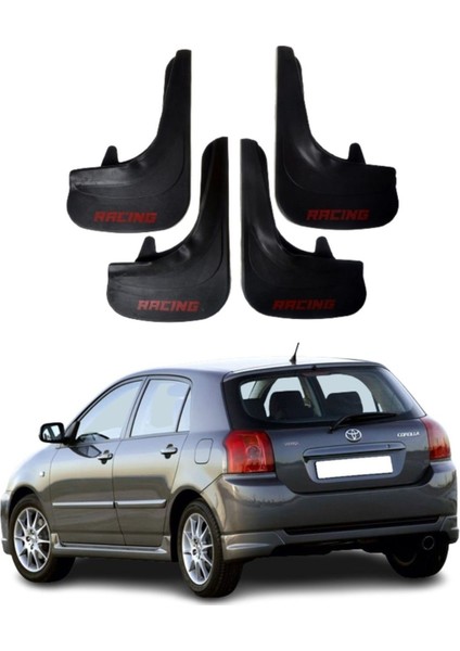 Toyota Corolla Hb Tüm Kasalara Uyumlu Racing Yazılı 4'lü Tozluk Çamurluk Paçalık Modifiye