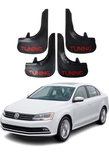 Volkswagen Jetta Uyumlu Tuning Yazılı 4'lü Tozluk Çamurluk Paçalık Modifiye