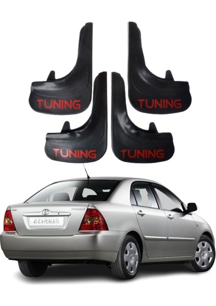 Toyota Corolla Tüm Kasalara Uyumlu Tuning Yazılı 4'lü Tozluk Çamurluk Paçalık Modifiye