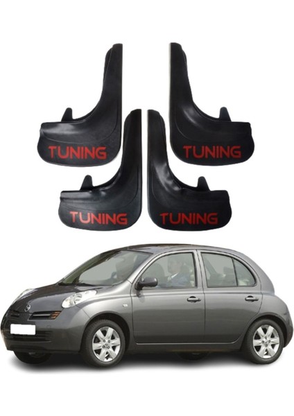Nissan Micra Uyumlu Tuning Yazılı 4'lü Tozluk Çamurluk Paçalık Modifiye