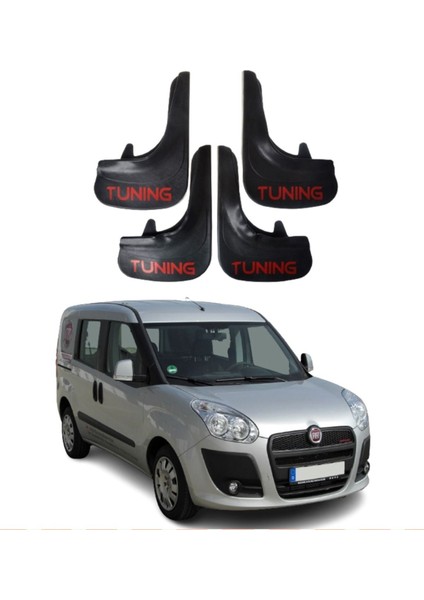 Fiat Doblo 2 2010-2022 Uyumlu Tuning Yazılı 4'lü Tozluk Çamurluk Paçalık Modifiye