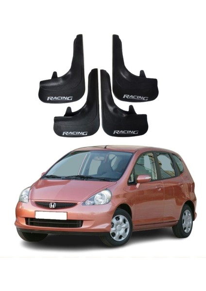 Honda Jazz 2002-2008 Uyumlu Racing Yazılı 4'lü Tozluk Çamurluk Paçalık Modifiye