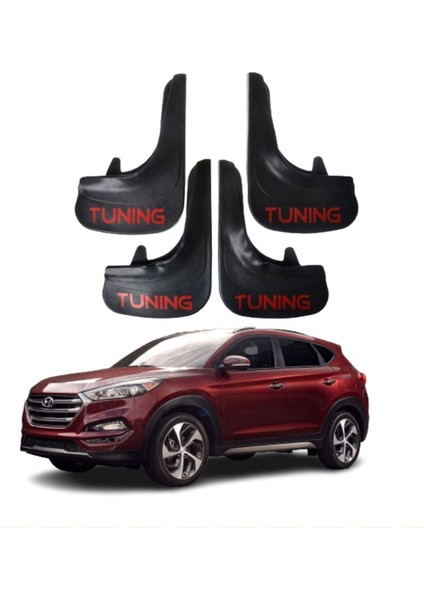 Hyundai Tucson Uyumlu Tuning Yazılı 4'lü Tozluk Çamurluk Paçalık Modifiye