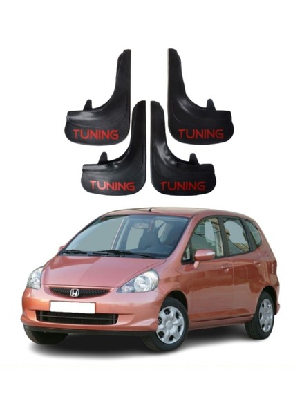 Honda Jazz 2002-2008 Uyumlu Tuning Yazılı 4'lü Tozluk Çamurluk Paçalık Modifiye
