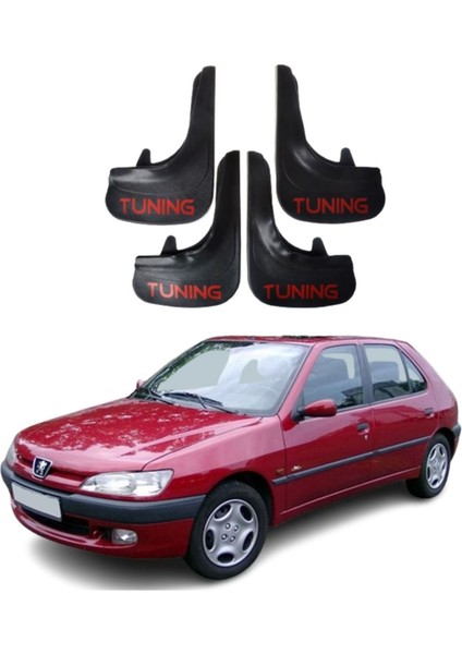 Peugeot 306 Hb Tüm Kasalara Uyumlu Tuning Yazılı 4'lü Tozluk Çamurluk Paçalık Modifiye
