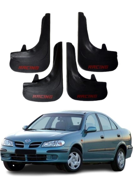 Nissan Almera Uyumlu Racing Yazılı 4'lü Tozluk Çamurluk Paçalık Modifiye