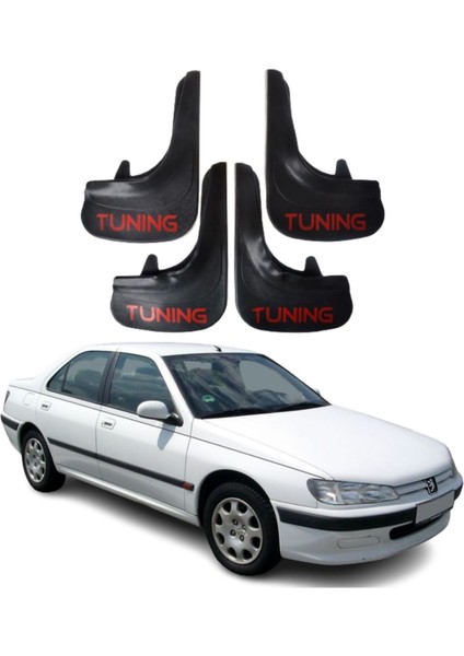 Peugeot 406 Uyumlu Tuning Yazılı 4'lü Tozluk Çamurluk Paçalık Modifiye