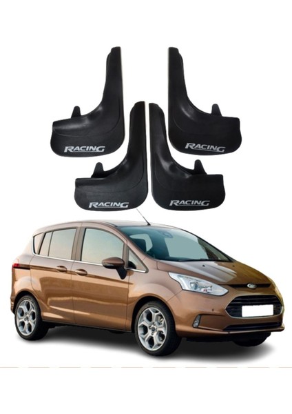 Ford B Max Uyumlu Racing Yazılı 4'lü Tozluk Çamurluk Paçalık Modifiye