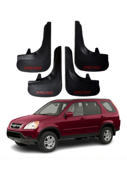 Honda Cr-V 2002-2007 Uyumlu Racing Yazılı 4'lü Tozluk Çamurluk Paçalık Modifiye