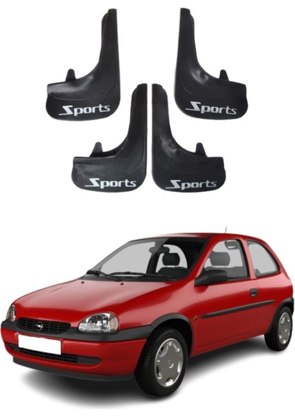 Opel Corsa B 1993-2000 Uyumlu Sports Yazılı 4'lü Tozluk Çamurluk Paçalık Modifiye