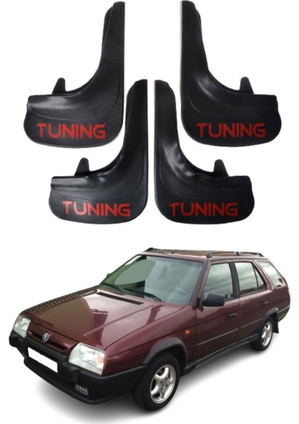 Skoda Forman Uyumlu Tuning Yazılı 4'lü Tozluk Çamurluk Paçalık Modifiye