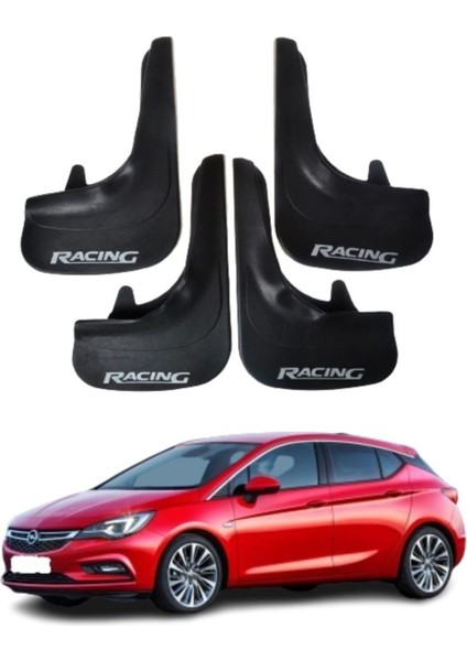 Opel Asrta K Hb 2015-2020 Uyumlu Racing Yazılı 4'lü Tozluk Çamurluk Paçalık Modifiye