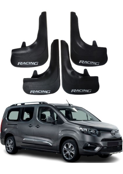 Toyota Proace City Uyumlu Racing Yazılı 4'lü Tozluk Çamurluk Paçalık Modifiye