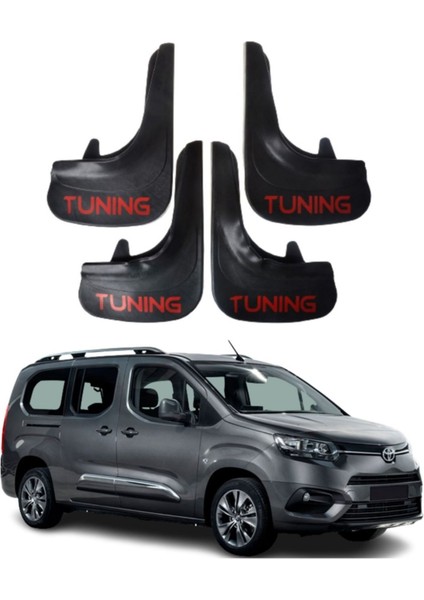 Toyota Proace City Uyumlu Tuning Yazılı 4'lü Tozluk Çamurluk Paçalık Modifiye