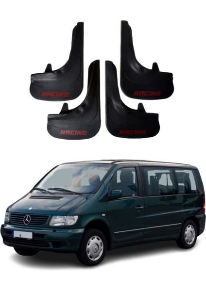 Mercedes Vito Uyumlu Racing Yazılı 4'lü Tozluk Çamurluk Paçalık Modifiye