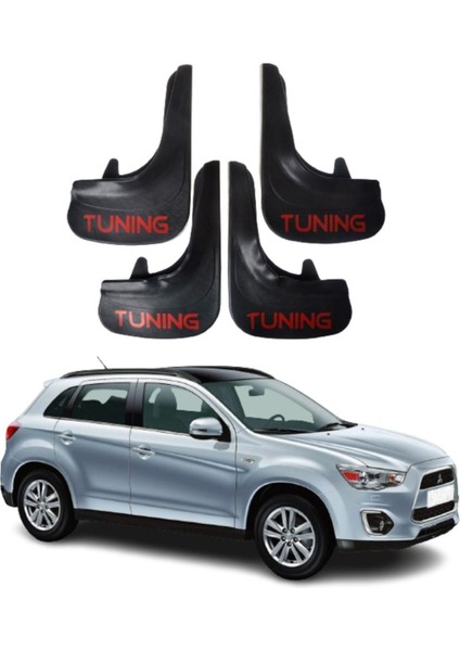 Mitsubishi Asx Uyumlu Tuning Yazılı 4'lü Tozluk Çamurluk Paçalık Modifiye