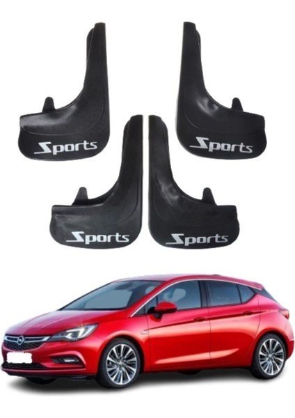 Opel Asrta K Hb 2015-2020 Uyumlu Sports Yazılı 4'lü Tozluk Çamurluk Paçalık Modifiye