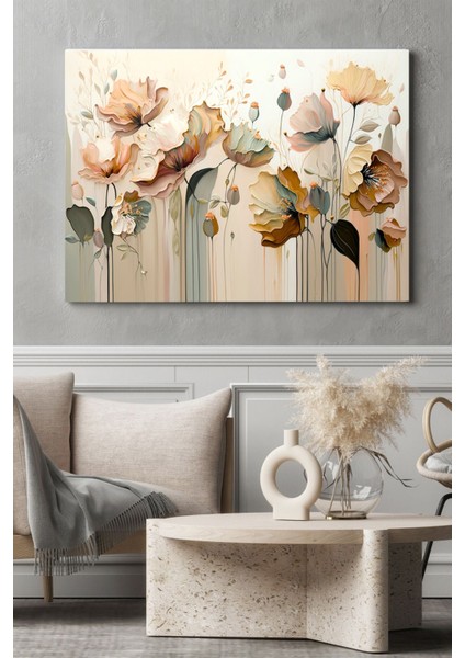 Modern Tasarımlı Gri Kanvas Tablo, Ev ve Ofis Dekorasyonu Için Şık Seçim