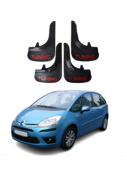 Citroen C4 04-11 Uyumlu Tuning Yazılı 4'lü Tozluk Çamurluk Paçalık Modifiye