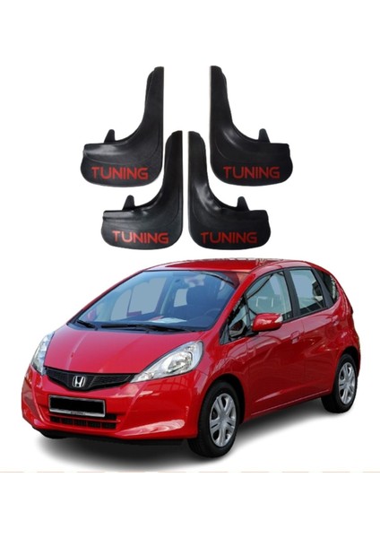 Honda Jazz 2009-2015 Uyumlu Tuning Yazılı 4'lü Tozluk Çamurluk Paçalık Modifiye