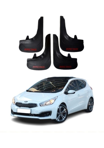 Kia Ceed Uyumlu Racing Yazılı 4'lü Tozluk Çamurluk Paçalık Modifiye