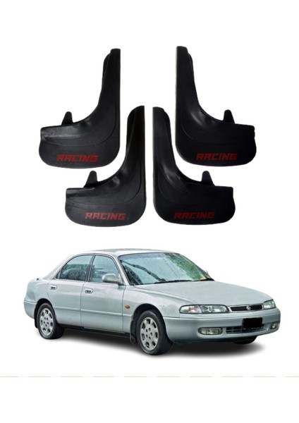 Mazda 626 Uyumlu Racing Yazılı 4'lü Tozluk Çamurluk Paçalık Modifiye