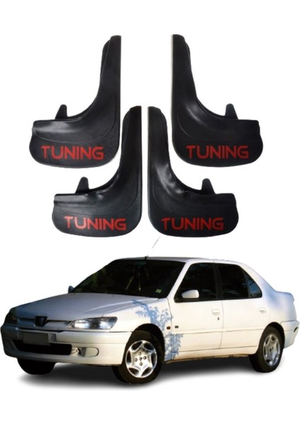 Peugeot 306 Sd Tüm Kasalara Uyumlu Tuning Yazılı 4'lü Tozluk Çamurluk Paçalık Modifiye