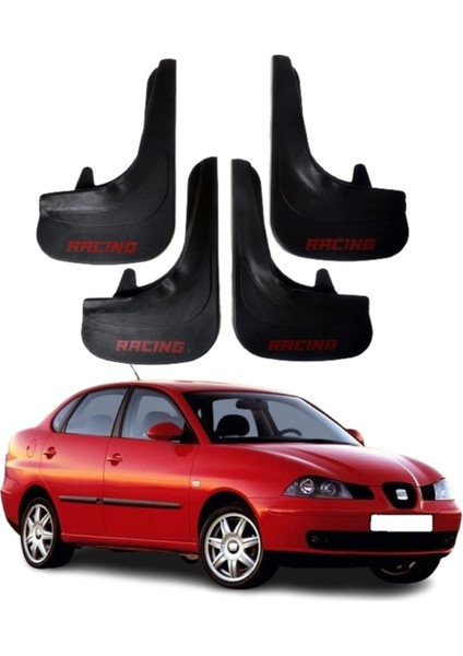 Seat Cordoba Uyumlu Racing Yazılı 4'lü Tozluk Çamurluk Paçalık Modifiye