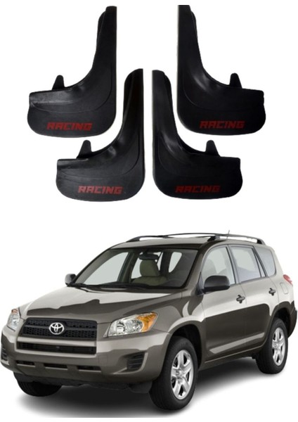 Toyota Rav 4 Tüm Kasalara Uyumlu Racing Yazılı 4'lü Tozluk Çamurluk Paçalık Modifiye