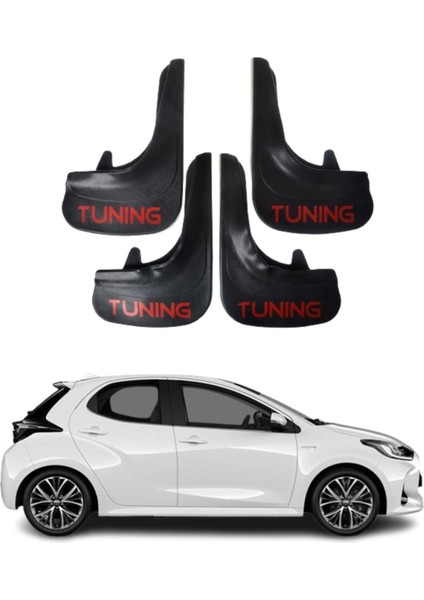 Toyota Yaris Uyumlu Tuning Yazılı 4'lü Tozluk Çamurluk Paçalık Modifiye