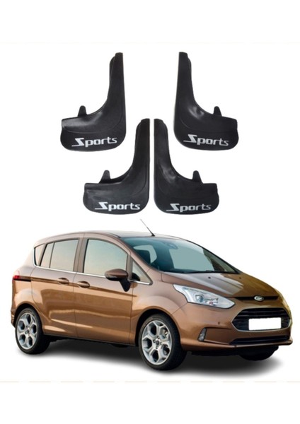 Ford B Max Uyumlu Sports Yazılı 4'lü Tozluk Çamurluk Paçalık Modifiye
